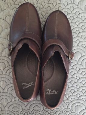 Dansko Brown Buckle Clogs, Never Worn